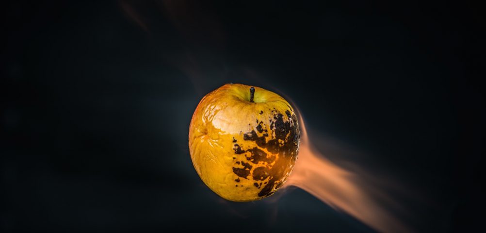 Burning Flying Apple