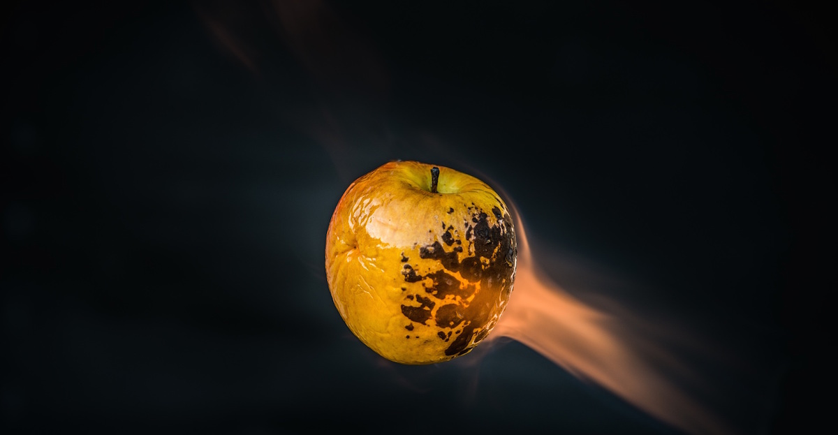 Burning Flying Apple