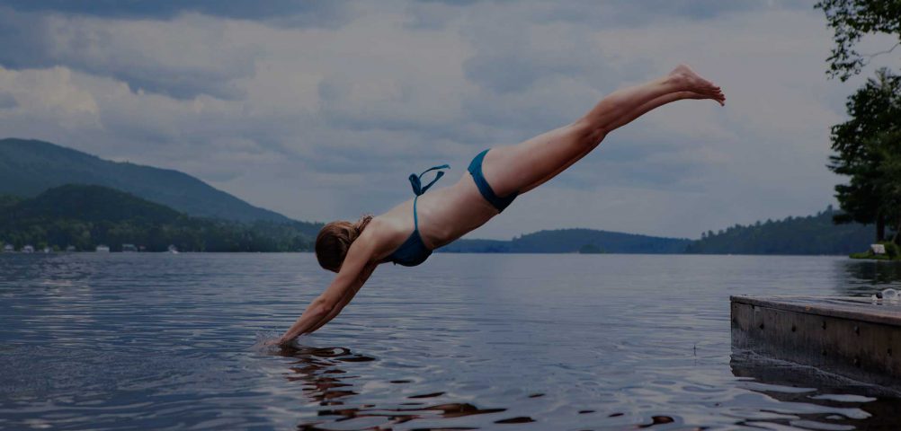 Woman Dive into Water
