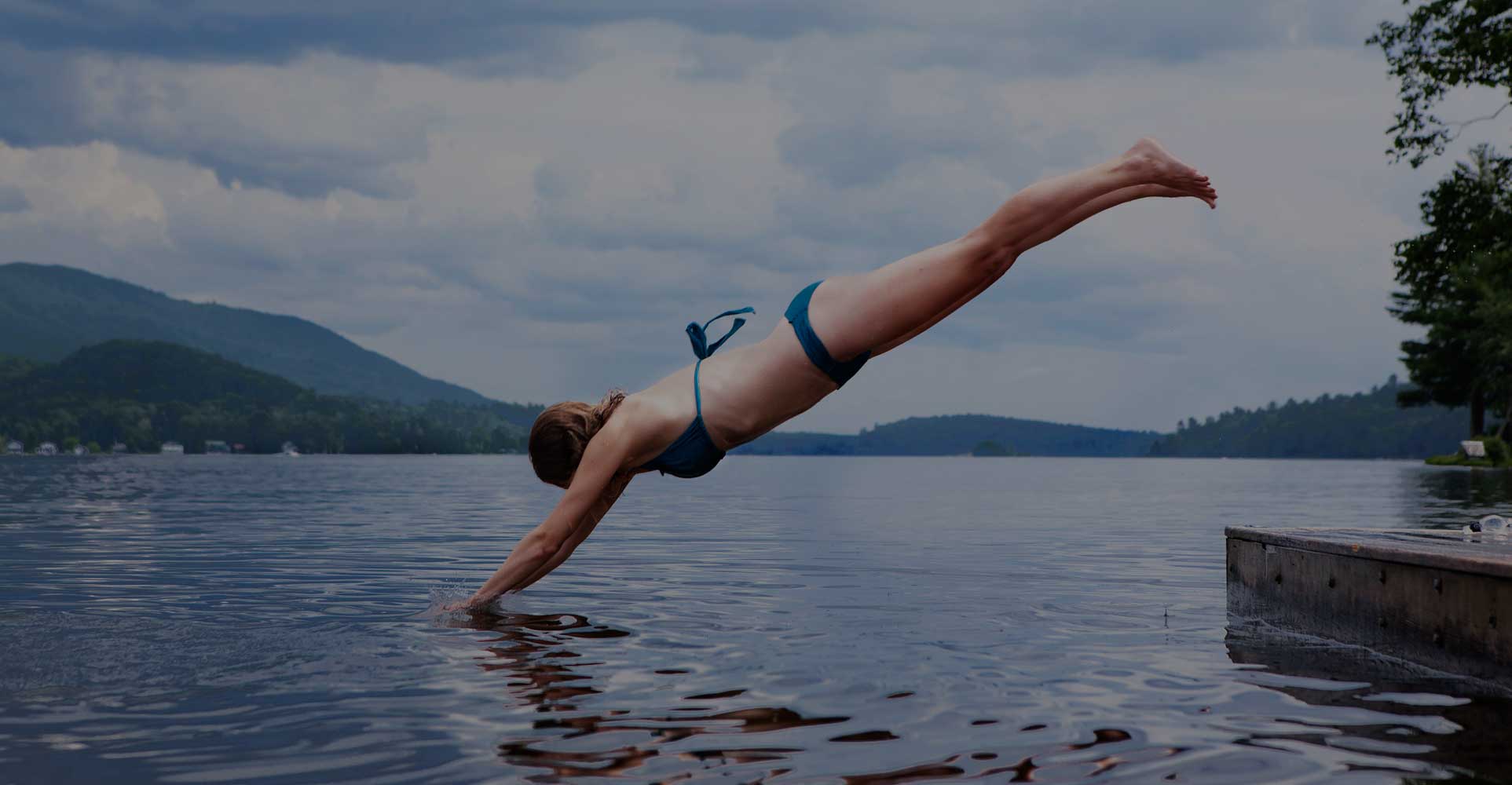 Woman Dive into Water