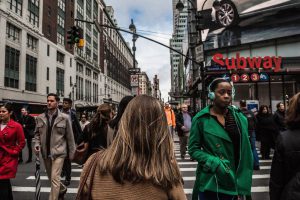 people on street